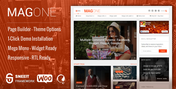MagOne v8.9 – Newspaper & Magazine WordPress Theme
