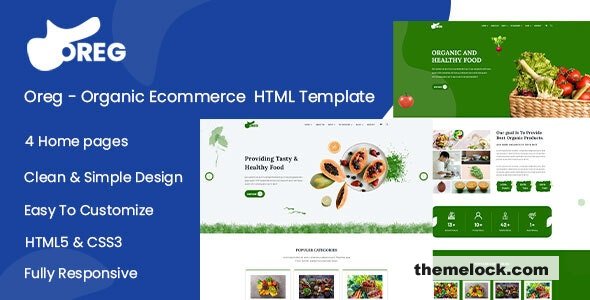 Oreg – Organic Shop HTML Template