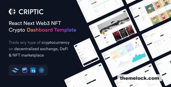 Criptic v1.5.1 – React Next Web3 NFT Crypto Dashboard