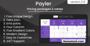 Payler v2.0 – Pricing Packages & Tables