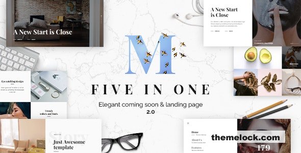 Mixio – Five in One Coming Soon and Landing Page Template