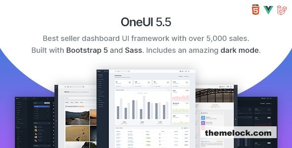 OneUI v5.5 – Bootstrap 5 Admin Dashboard Template, Vue Edition & Laravel 9 Starter Kit