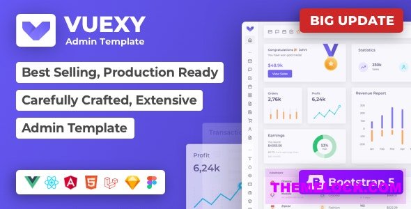 Vuexy v9.3.0 – Vuejs, React, HTML & Laravel Admin Dashboard Template