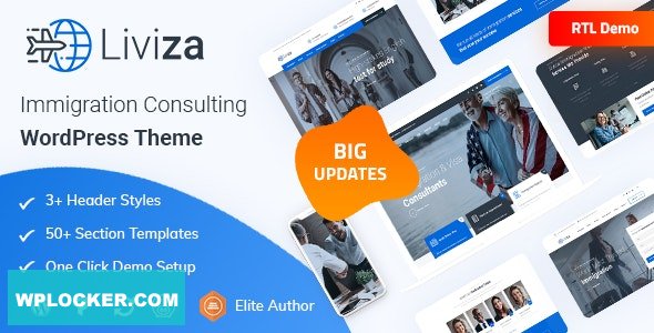 Liviza v3.3 – Immigration Consulting WordPress Theme