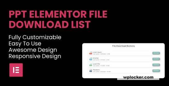 PPT – File Download List Elementor Widget v1.0