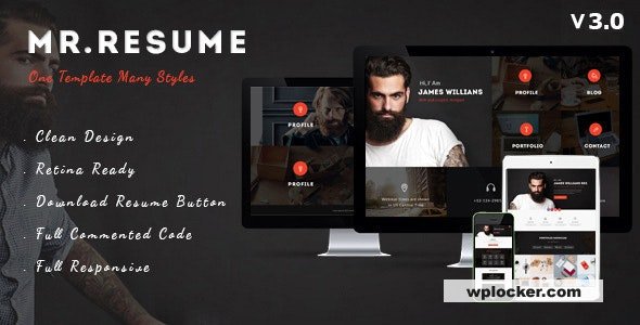 Morgan v3.5.0 – Resume, vCard, Personal, Profile and Portfolio WP Theme