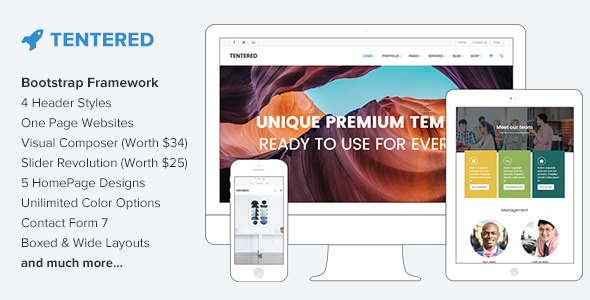 Tentered v2.5 – Multi Purpose WordPress Theme