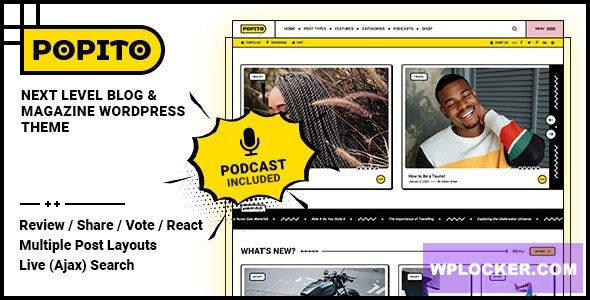 Popito v1.1.6 – Blog & Magazine WordPress Theme
