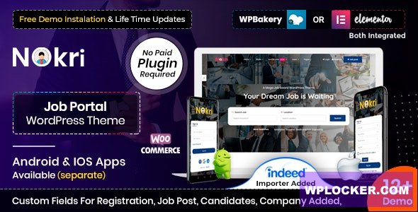 Nokri v1.5.7 – Job Board WordPress Theme