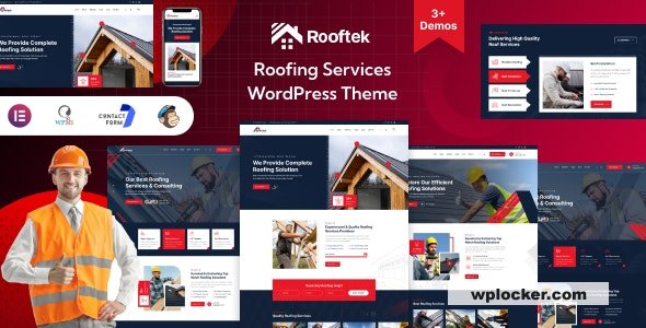 Rooftek v1.0 – Roofing Services WordPress Theme