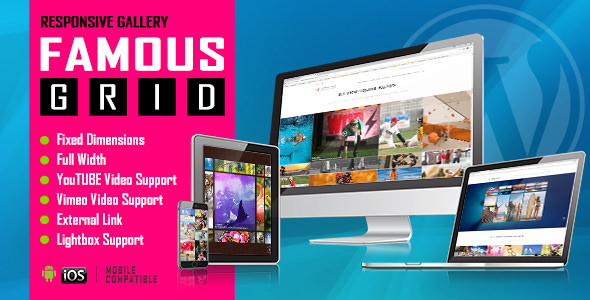 Famous v1.4 – Responsive Image And Video Grid