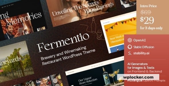 Fermentio v1.0 – Brewery and Winemaking Restaurant WordPress Theme