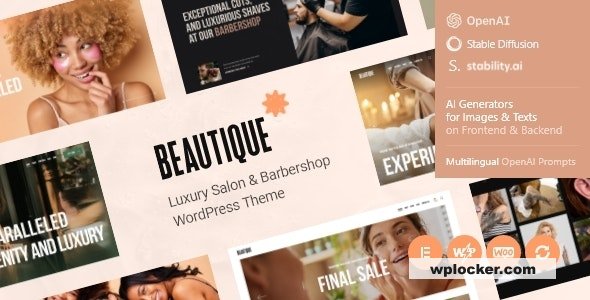 Beautique v1.1.0 – Luxury Salon & Barbershop WordPress Theme