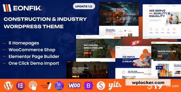 Eonfik v1.2.0 – Construction & industry WordPress Theme