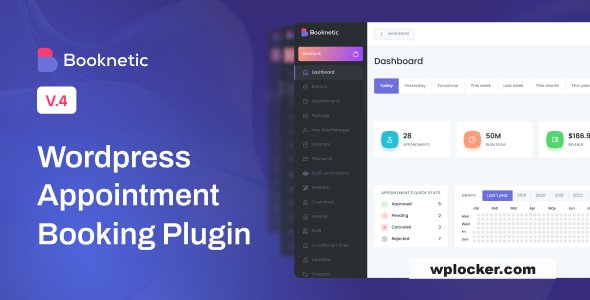 Booknetic v4.1.1 – WordPress Booking Plugin for Appointment Scheduling  nulled