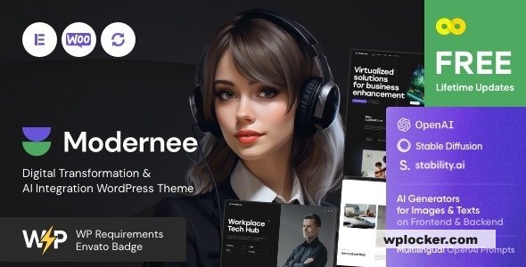 Modernee v1.1.0 – AI Integration & Digital Transformation WordPress Theme