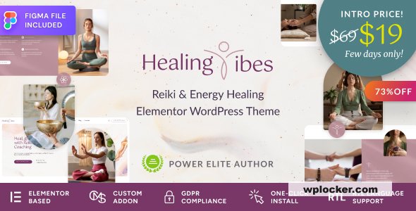 Healing Vibes v1.1.0 – Reiki Healing & Meditation Coaching WordPress Theme