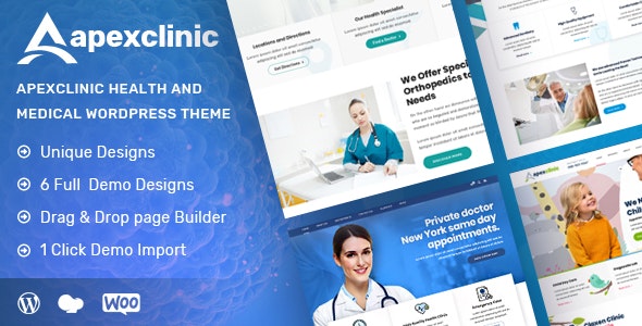 ApexClinic v1.5.1 – Health & Medical Theme  nulled