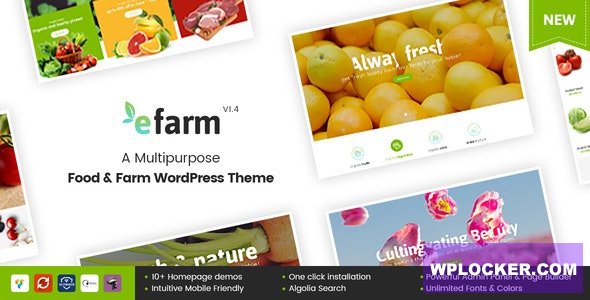 eFarm v2.1.1 – A Multipurpose Food & Farm WordPress Theme