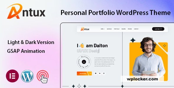 Antux v1.0 – Personal Portfolio WordPress Theme