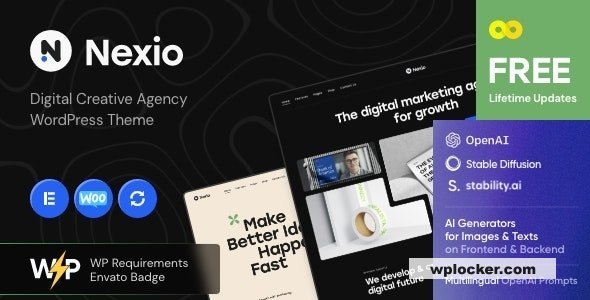 Nexio v1.5 – Digital Creative Agency WordPress Theme + AI