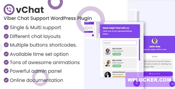 vChat v1.3.4 – Viber Chat Support WordPress Plugin