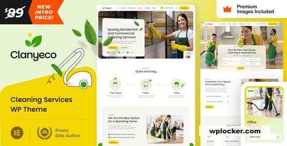 ClanyEco v12 – Cleaning Services WordPress Theme  nulled