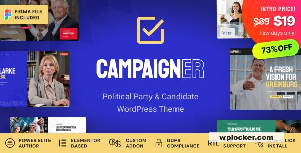 Campaigner v1.0.1 – Political Candidate & Election WordPress Theme