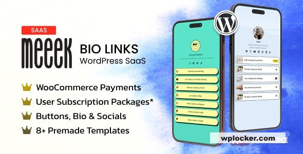 Meeek v3.2 – Link in Bio SaaS (WordPress)