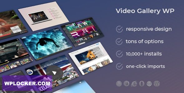Video Gallery WordPress Plugin /w YouTube, Vimeo, Facebook pages v12.29