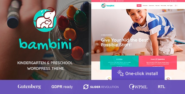 Bambini v1.2.6 – Kindergarten & Pre-School Theme