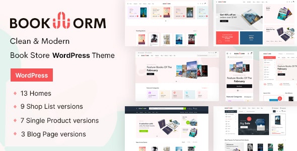 Bookworm v1.3.2 – Bookstore & Bookshop WooCommerce Theme