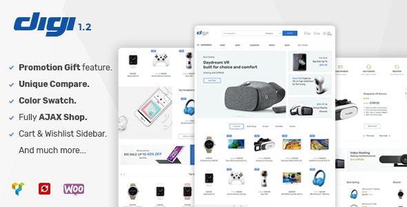 Digi v1.9.3 – Electronics Store WooCommerce Theme