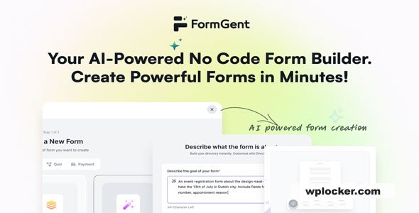 FormGent Pro v1.0.0 – Next Generation AI Form Builder in WordPress  nulled