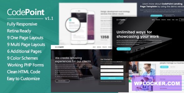 CodePoint v1.2.5 – Multi-Purpose Landing Page WordPress Theme