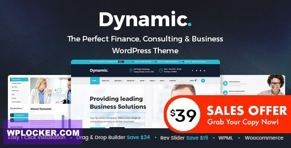 Dynamic v3.2 – Finance and Consulting Business WordPress Theme