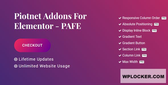 Piotnet Addons Pro For Elementor v7.1.67  nulled