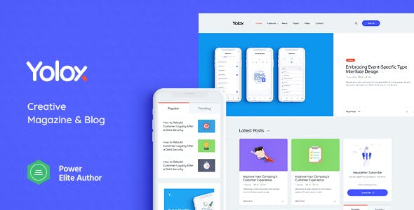 Yolox v1.0.15 – Modern WordPress Blog Theme for Business & Startup