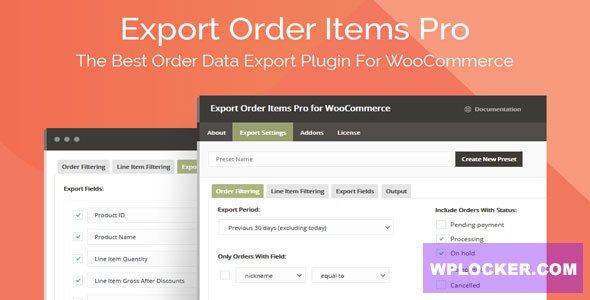 Export Order Items Pro for WooCommerce v2.1.36  nulled