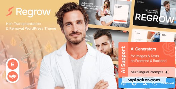 Regrow – Hair Transplantation & Removal WordPress Theme