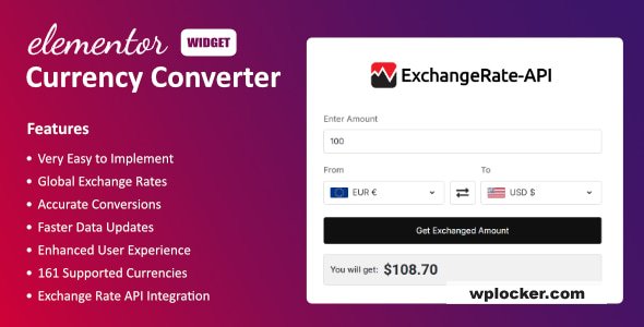 Currency Converter Widget for Elementor v1.3.0