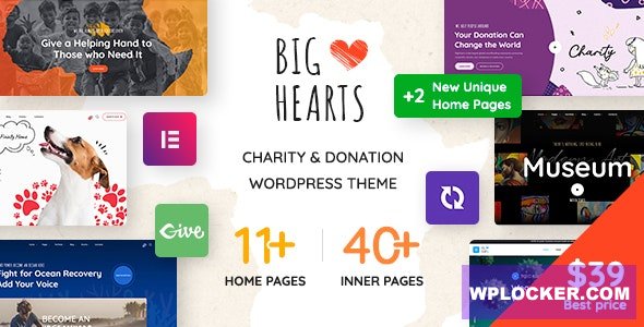 BigHearts v3.1.11 – Charity & Donation WordPress Theme