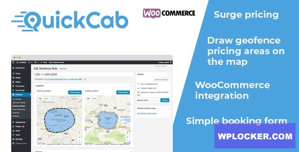 QuickCab v1.4.6 – WooCommerce Taxi Booking Plugin