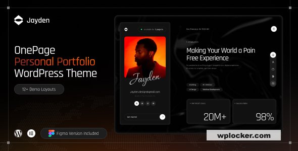 Jayden v1.9 – Personal Portfolio WordPress