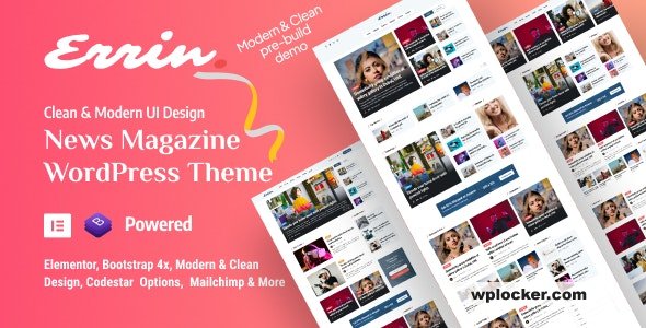 Errin v2.0.3 – Personal Blog WordPress Theme