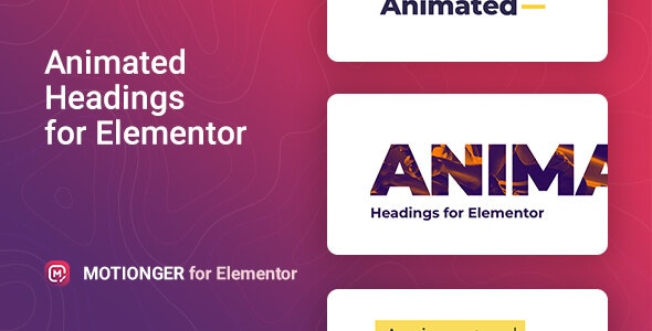 Motionger v2.0.6 – Animated Heading for Elementor