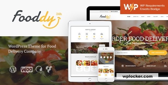 Fooddy 24/7 v1.3.12 – Food Delivery Takeout WordPress Theme + Elementor + RTL