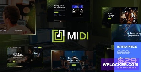 Midi v1.22.0 – Sound & Music Production WordPress Theme