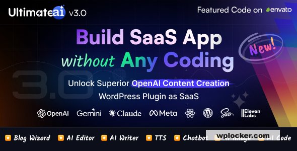 UltimateAI v3.1 – OpenAI Content Generation WordPress App as SaaS
