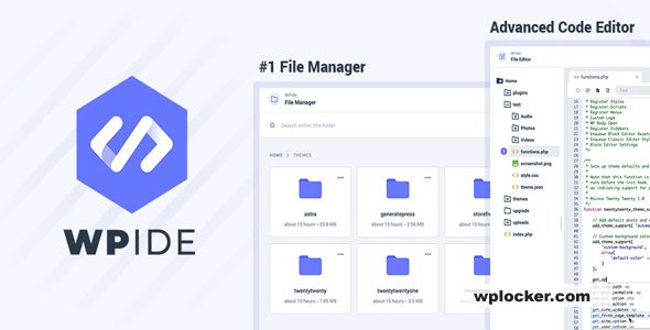 WPIDE Premium v3.5.6 – File Manager & Code Editor